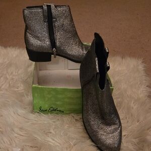 Sam Edelman Metallic Ankle Booties